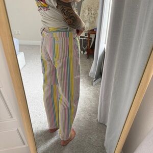 Ganni Stary Striped Tapered Jeans